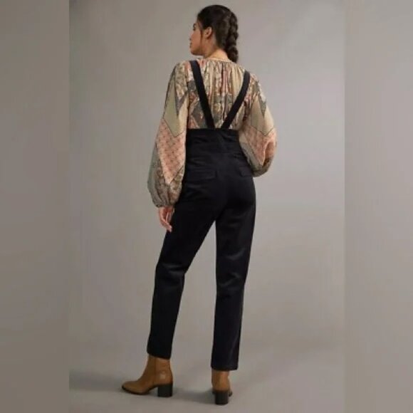 🌌 Anthropologie Midnight Blue Corduroy Overalls – US 6 🌌 - Picture 4 of 13